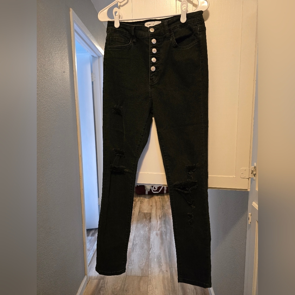 Flying Monkey Black High Rise Button-Up Jeans